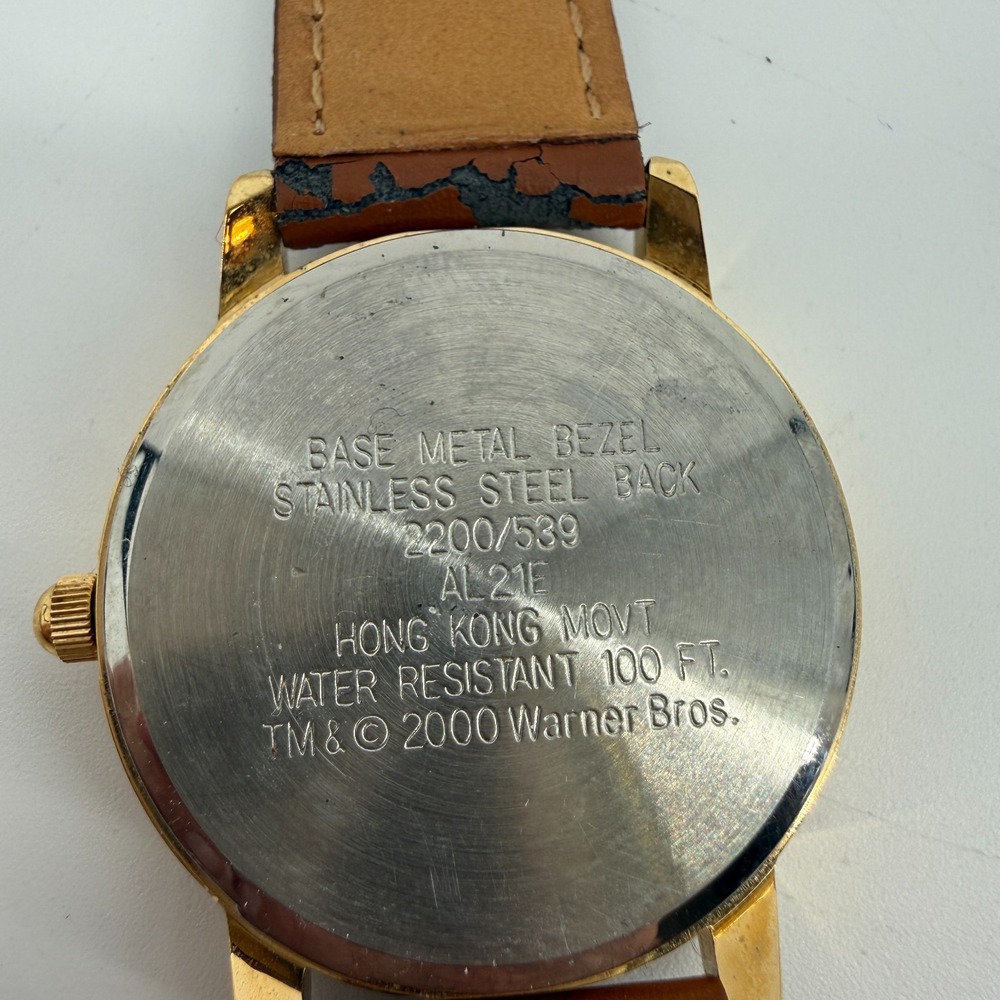 Armitron Tweety Bird Watch Water Resistant Vintage 2000 WORKS‎ Y2K Brown Band - Picture 8 of 11